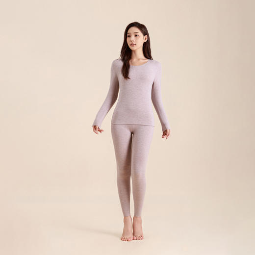 连绵·320g羊绒桑蚕丝保暖内衣套装 商品图9