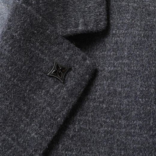 【可拆卸内胆】【新款DLC】大依优型品质双面呢羊毛呢大衣外套商务夹克男宽松加肥加大码上衣胖子正装休闲 商品图4