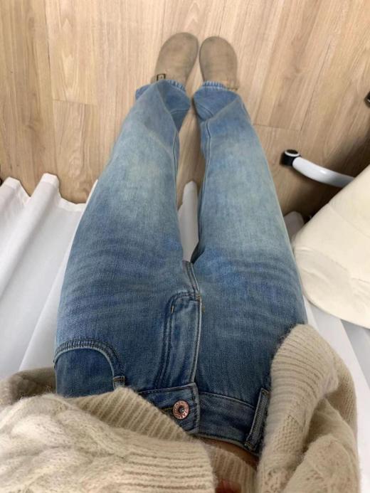 【GZ】无忧购韩版宽松显瘦窄版梨形身材阔腿加绒牛仔裤6921（截单后7天发货)25年清仓捡漏 商品图8