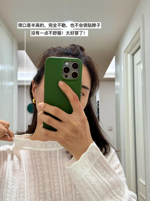很绝~自留！羊毛蕾丝半高领甜美打底衫【包邮+三天无理由退换】 商品图11