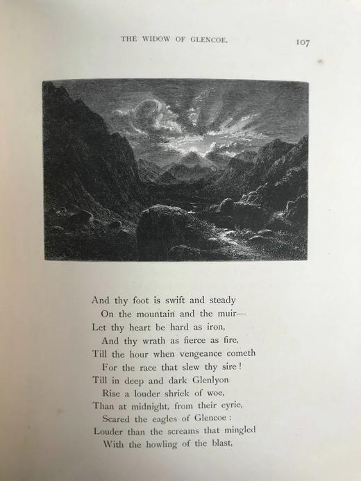 含藏书票！1863年 威廉·艾顿《苏格兰骑士短歌集》 约百幅版画插图 全真皮精装18开 商品图13