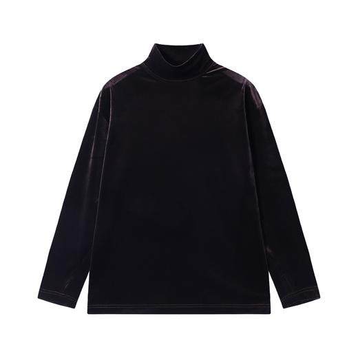 T1914秋冬季新款时尚个性美式纯色立领绒面卫百搭衣休闲保暖打底衫 商品图1