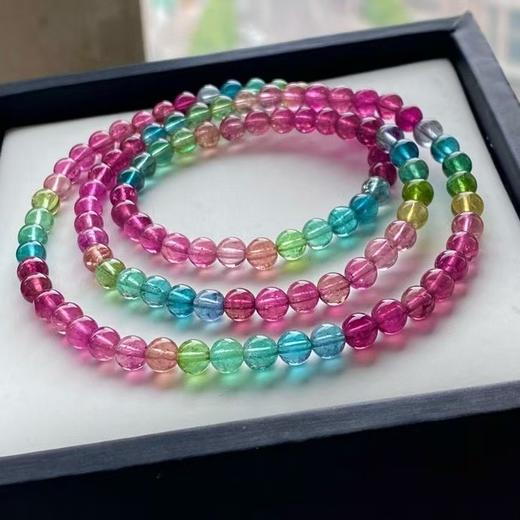5mm-6mm多圈彩虹碧玺手串 商品图0