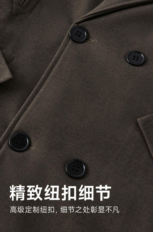赤兔嗨购秋冬季毛呢大衣男中长款西装领双排扣呢子风衣外套加厚ins潮流 商品图6