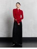 洛诗琳秋冬福利新中式国风2024年新款素色精纺纯羊毛旗袍领盘扣针织衫71051 商品缩略图3