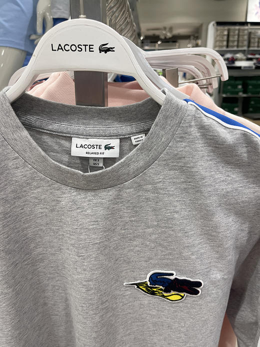 Lacoste/法国鳄鱼 男士春秋圆领串标撞色宽松纯棉长袖T恤 TH1468 商品图3