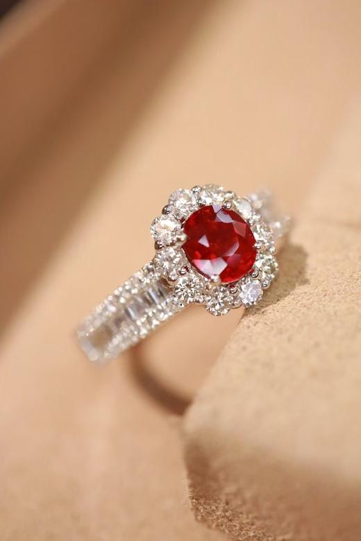 0.65ct刻面红宝石戒指 商品图0