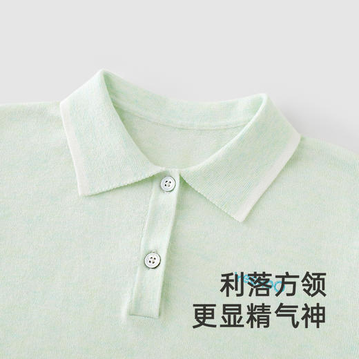 【商场同款】英氏男童短袖T恤夏季透气纯棉POLO衫2025新款T恤 商品图2