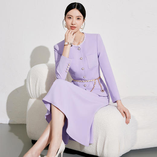 紫色小香风套装女初冬新款名媛轻奢 商品图0