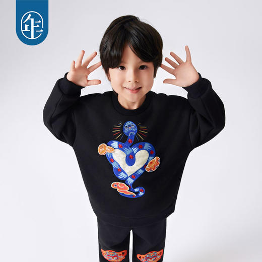 年衣童装男女童卫衣秋冬儿童长袖t恤女童打底衫宝宝套头上衣加绒富得不得了卫衣 商品图2