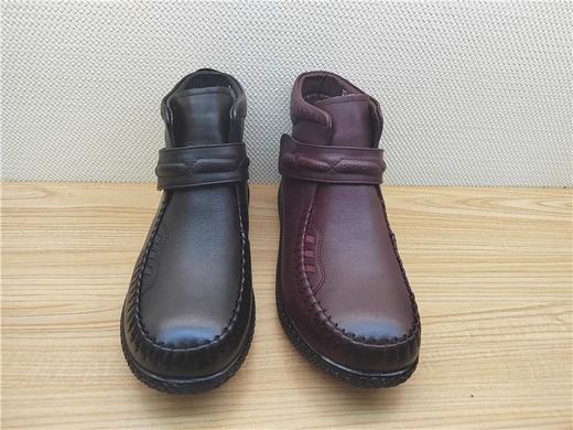 豪行冬新款23446019M牛皮低跟休闲加绒女靴棉靴 商品图1