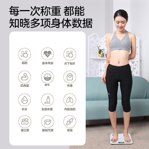 「智能连接！多项身体数据」已接入米家APP体重秤电子秤 居家日用称重秤体脂秤人体秤充电生活电器 商品图3