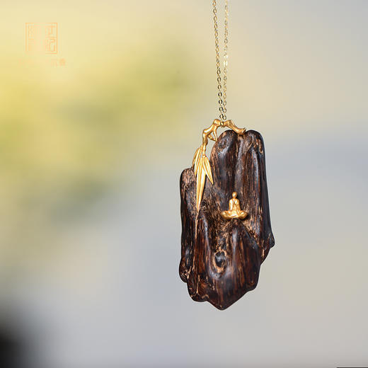 佛丨天然惠安沉香包金吊坠 沉水级 SP4734 商品图0