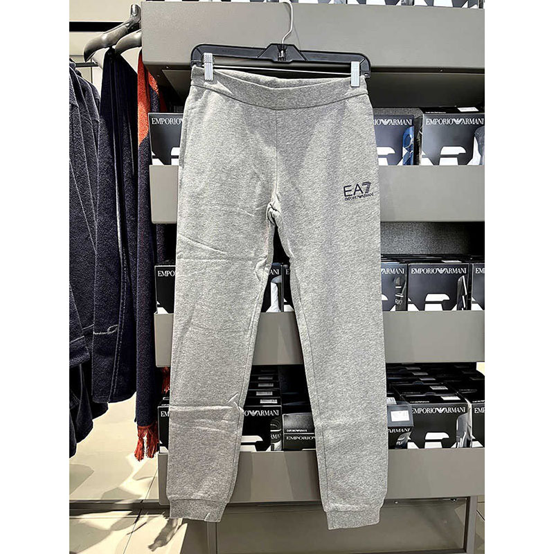 Emporio Armani/EA7 阿玛尼 青少年纯色字母徽标束脚运动裤卫裤
