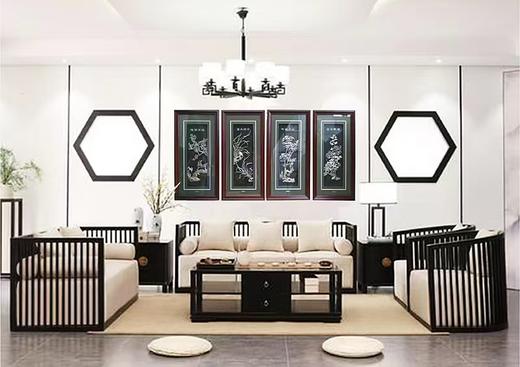【梅兰竹菊】纯银壁画装饰画挂画 商品图3