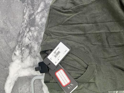 瑕疵ARMANI EXCHANGE/AX 男士秋冬新款纯色休闲套头针织毛衣 商品图3