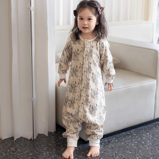 【云优选】BabyStormi宝宝 四层/六层 睡袋竹纤维纱布睡衣家居春秋男女童分腿防踢被（周六日不发货） 商品图10