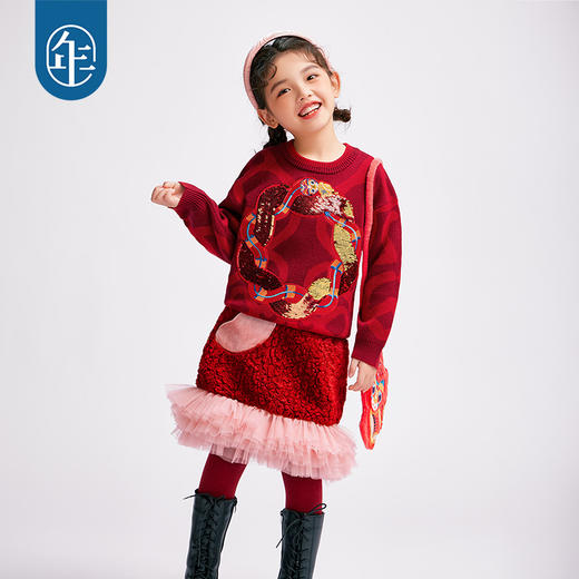 年衣女童短裙冬季新款儿童裙子半身裙A字裙公主裙女孩甜美裙子元元宝宝短裙 商品图0