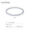 GAONAS 链子925银仿珍珠 蓝雪明珠典雅贵气12mm灰色珠项链11106XX 商品缩略图3