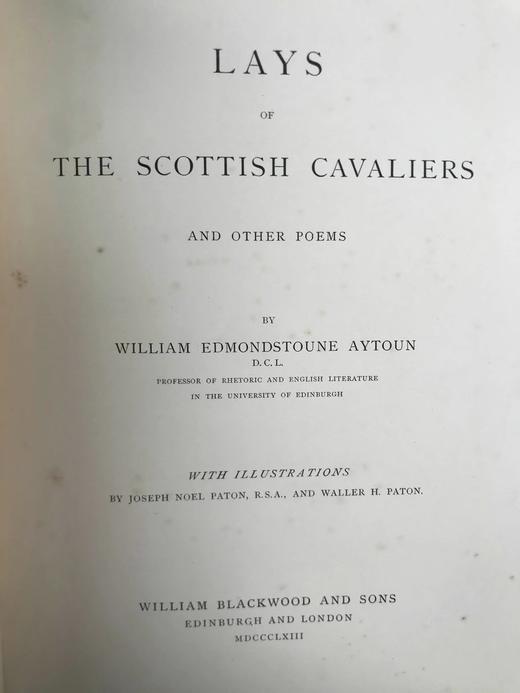 含藏书票！1863年 威廉·艾顿《苏格兰骑士短歌集》 约百幅版画插图 全真皮精装18开 商品图3