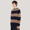 YMC SUEDEHEAD STRIPE CREW KNIT 英国羊羔毛男装圆领条纹毛衣 商品缩略图1