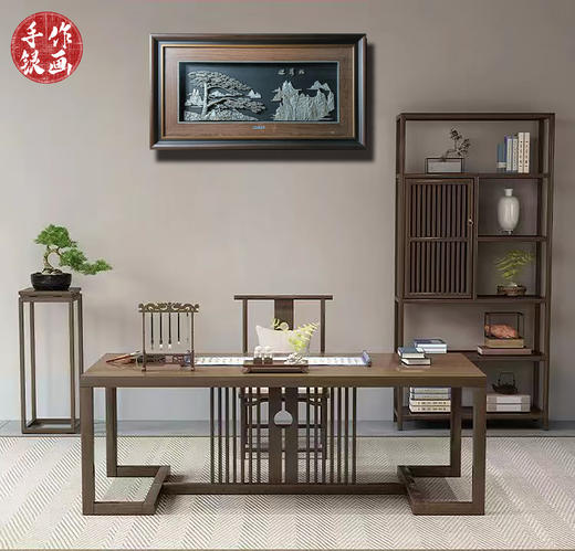 【迎客松】纯银壁画装饰画挂画 商品图1
