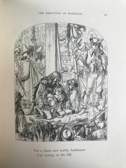 含藏书票！1863年 威廉·艾顿《苏格兰骑士短歌集》 约百幅版画插图 全真皮精装18开 商品图6