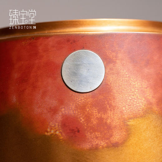 【样品特惠】臻宝堂建水纯手工雕刻竹叶茶渣桶小号铜器水盂茶洗高端功夫茶具零配件 竹韵建水 容量约800ml 商品图3