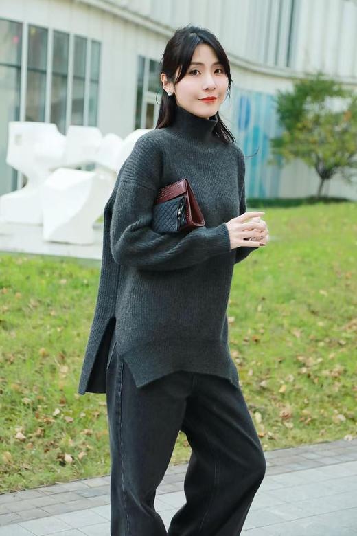 MAISON COVET 纯山羊绒半高领绞花上衣外套 商品图8