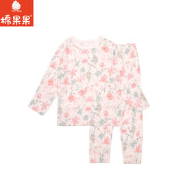 棉果果春季新品商场同款女童满印碎花莫代尔套头套装M121302425010