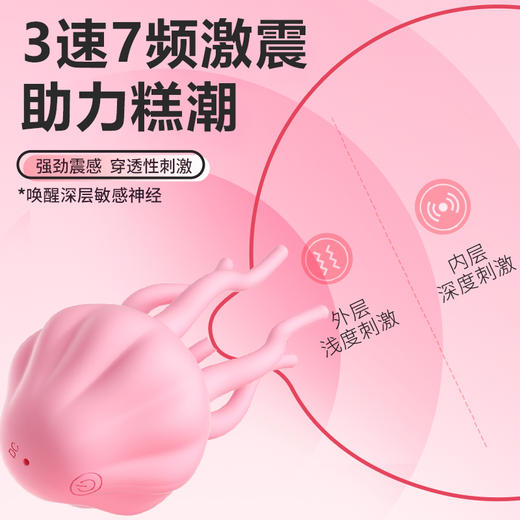 【情趣用品】谜姬 芯动水母调情器乳房双峰按摩 商品图7