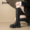ZHR厚底超细长筒靴女2024新款气质百搭瘦瘦靴显瘦骑士靴洋气女靴 商品缩略图9