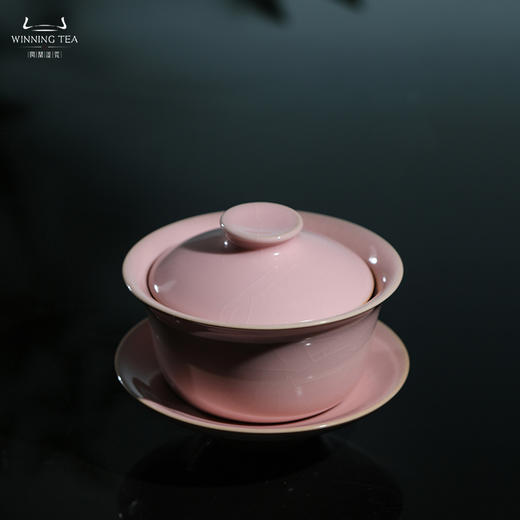 问鼎汝瓷粉汝三才盖碗（缺货） 商品图0