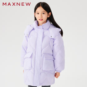 【棉羽】童装连帽爱心绗线羽绒服1N4363704