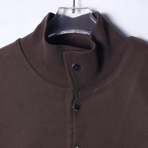 WT150新款时尚个性美式纯色立领纽扣开衫卫衣百搭简约宽松外套 商品图2