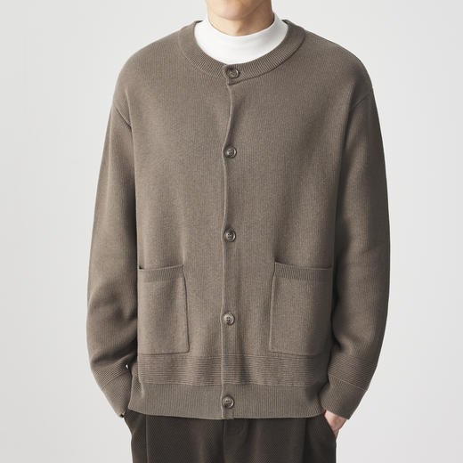 墨麦客远红外升温针织外套男2024冬季新款简约肌理男士夹克20692 商品图1