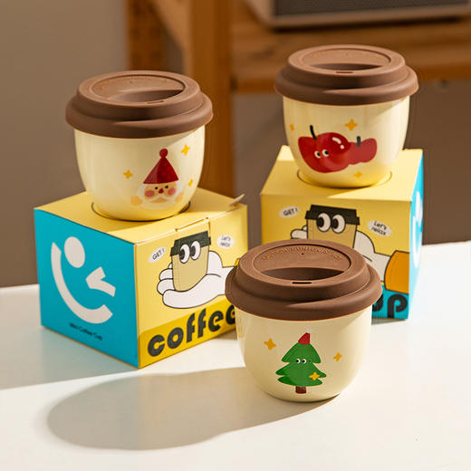 摩登主妇手握咖啡杯陶瓷杯家用喝水杯便携杯子办公室拿铁杯马克杯 商品图0