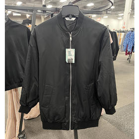 DSG 男女同款休闲运动全拉链棒球领防泼水长款飞行员棉服夹克