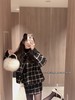 金蘑菇菇 黑白格经典大衣 复古感 商品缩略图3