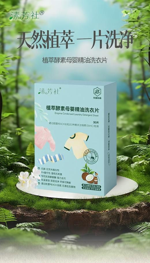 植萃酵素母婴精油洗衣片 🌸植物源配方，温和不伤手🍀多重酵素酶，瓦解顽固污渍 商品图0