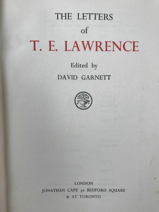 1938年 T.E.劳伦斯书信集 16幅插图 漆布精装18开 商品图2