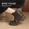 ZHR则则切尔西短靴女2024秋冬通勤加绒女靴法式百搭瘦瘦靴烟筒靴 商品缩略图7