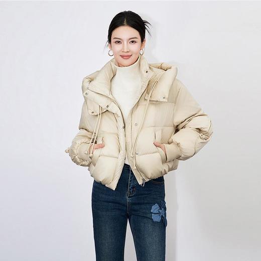 【高货wl】全新升级【铂金会员551/天猫749/差价198】(82108) 洛诗琳冬季新款新中式加厚高领长袖保暖短款白鸭绒羽绒服 商品图3