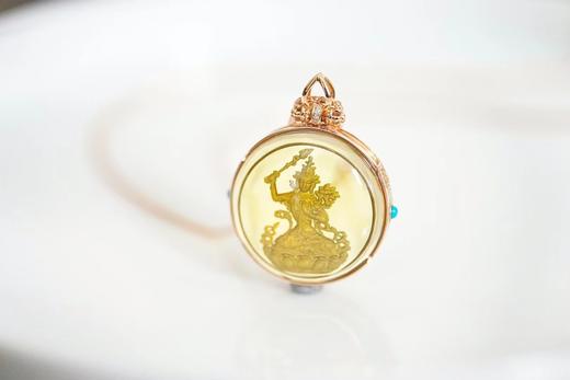 文殊菩萨·18K金镶钻吊坠 特价 商品图2