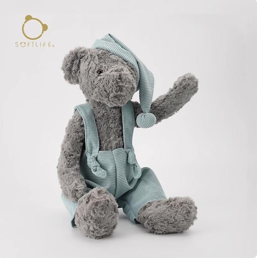 Softlife  背带熊陪伴玩偶 -灰色 商品图2