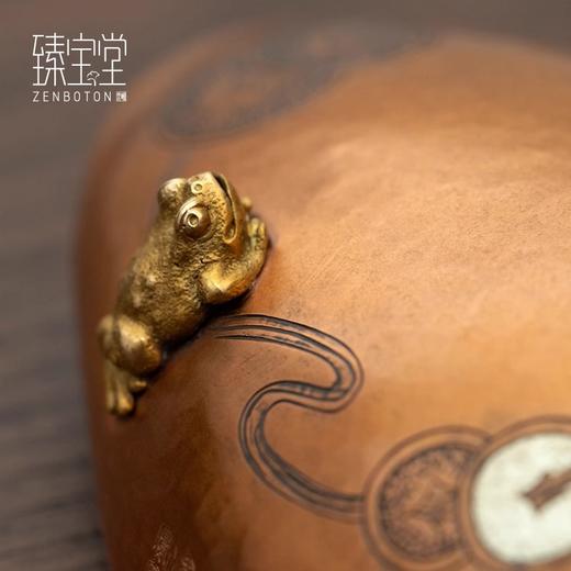 臻宝堂铜茶则纯手工雕刻赏茶荷金蟾醒茶器功夫茶具家用茶道铜配件金蟾茶则 商品图2