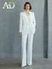 AD白色西装外套女高级感醋酸缎面新中式国风西服套装2024秋季新款 商品缩略图4