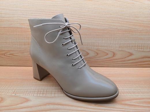 豪行真皮高跟女鞋22449106时尚加绒简约保暖棉靴 商品图0