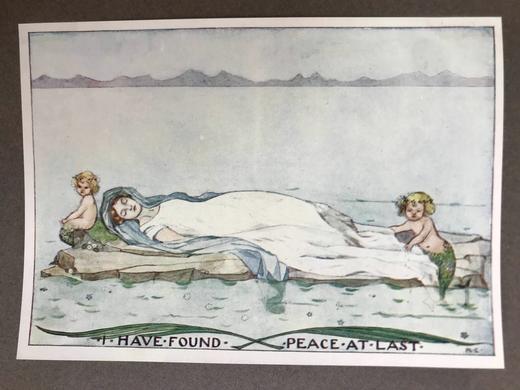 约20世纪早期 意大利传奇与故事集 凯瑟琳·卡梅伦12幅彩色手工贴图 布脊精装18开 商品图14