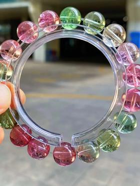 10mm-11mm单圈马卡龙碧玺手串